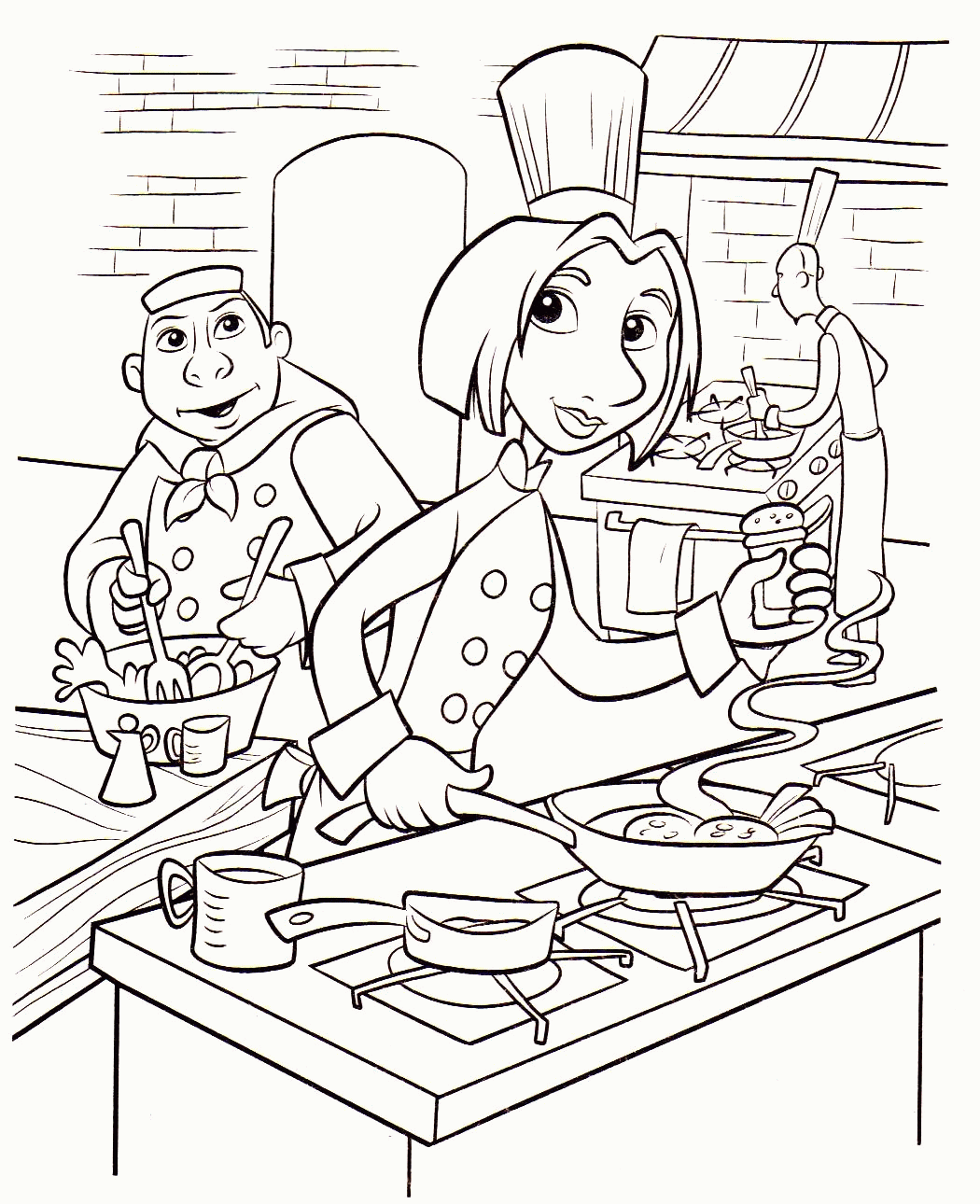 Coloriage de Colette la cuisinière de Ratatouille