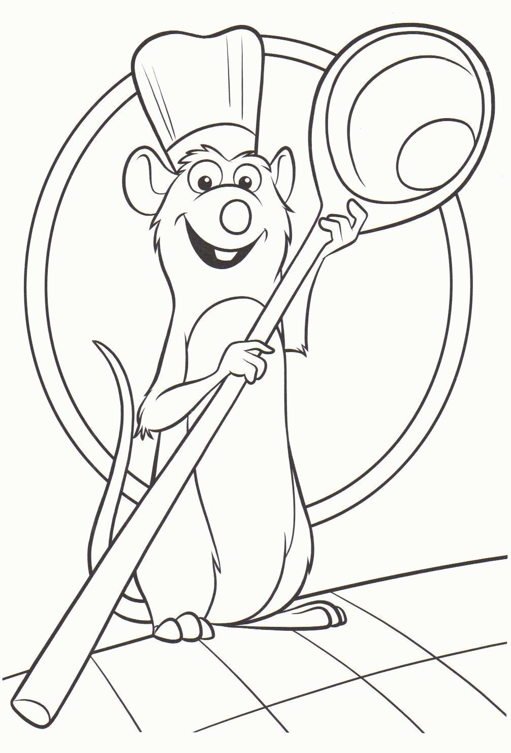 Coloriage gratuit de Rémy du film de Disney/Pixar RATATOUILLE