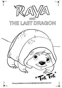 Tuk Tuk (Coloriage de Raya et le Dernier Dragon)