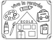 Coloriages Rentrée des classes faciles pour enfants