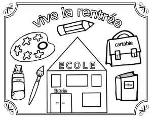 Coloriage de Rentrée des classes à telecharger gratuitement