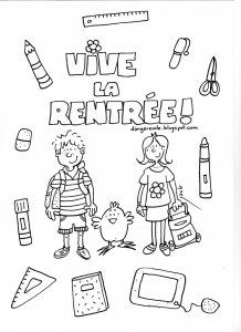 Coloriage de Rentrée des classes gratuit à colorier