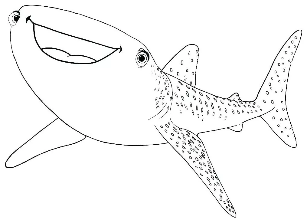 Requin baleine (Coloriage à imprimer pour enfants)