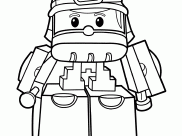 Coloriages Robocar Poli faciles pour enfants