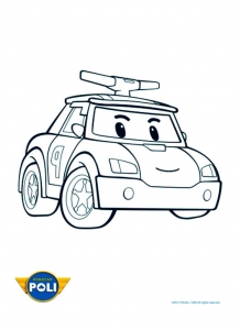 Coloriage de Robocar Poli à imprimer