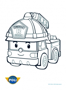 Coloriage de Robocar Poli pour enfants