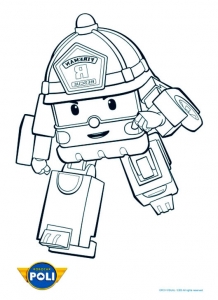 Coloriage de Robocar Poli à colorier pour enfants