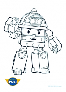 Coloriage de Robocar Poli à imprimer