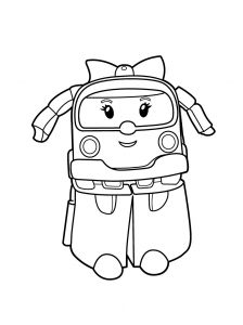 Coloriage de Robocar Poli à télécharger