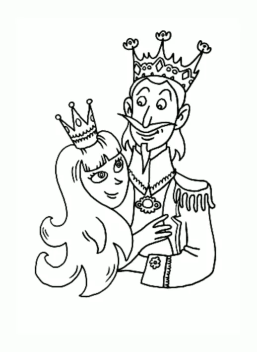 Coloriage de roi et reine à télécharger (Rois et Reines)