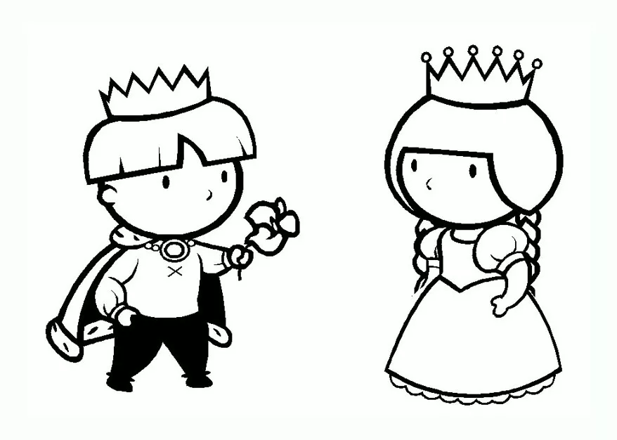 Coloriage de roi et reine à colorier pour enfants (Rois et Reines)
