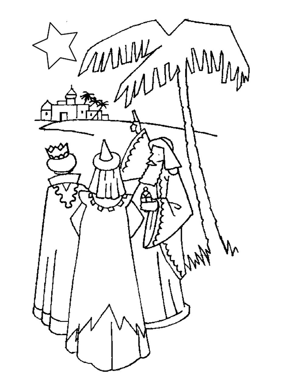 Les 3 rois Mages à colorier