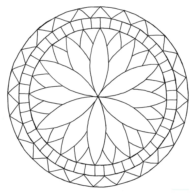 Coloriage de rosace à imprimer pour enfants