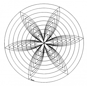 Image de rosace à imprimer et colorier