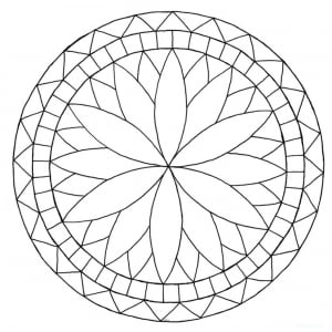 Coloriage de rosace à imprimer pour enfants