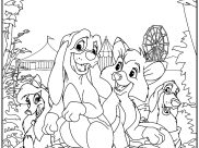 Coloriages de Rox et Rouky à imprimer pour enfants