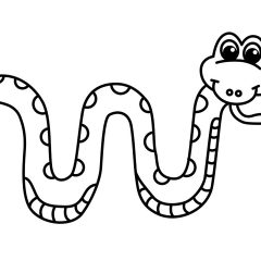 Coloriages de Serpents à imprimer pour enfants