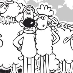 Coloriages de Shaun le mouton à imprimer pour enfants