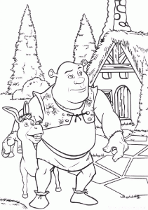 Dessin de Shrek gratuit à imprimer et colorier