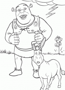 Coloriage de Shrek à colorier pour enfants