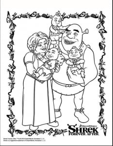 Coloriage de Shrek à colorier pour enfants