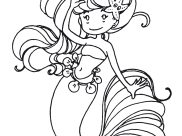 Coloriages de Sirènes à imprimer pour enfants