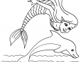 Coloriage de Sirènes gratuit à colorier