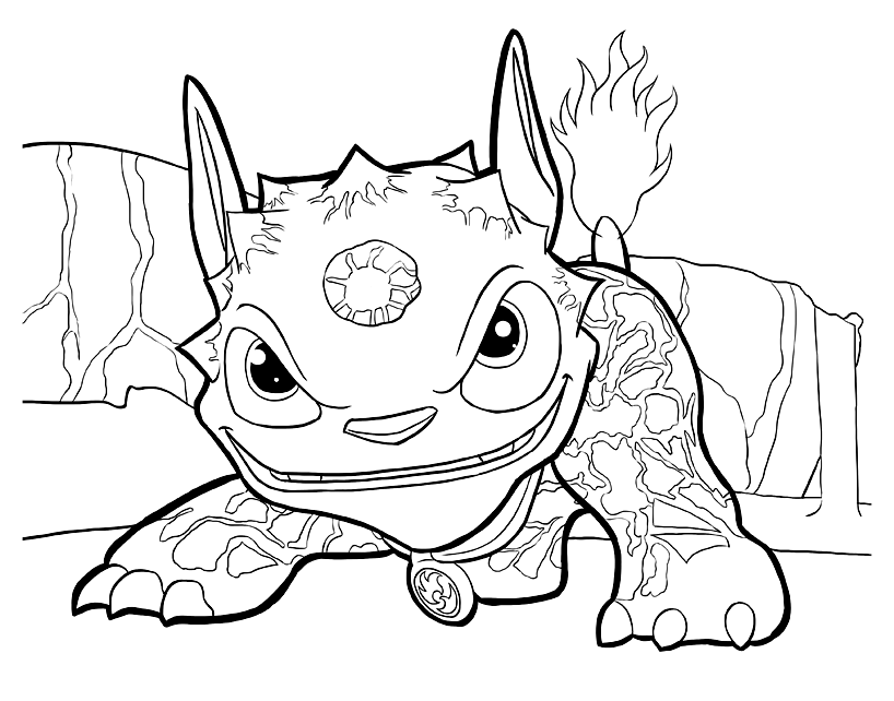 Simple coloriage de Skylanders pour enfants