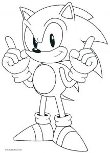 Coloriage simple de Sonic le hérisson