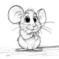 Coloriages de Souris à imprimer pour enfants