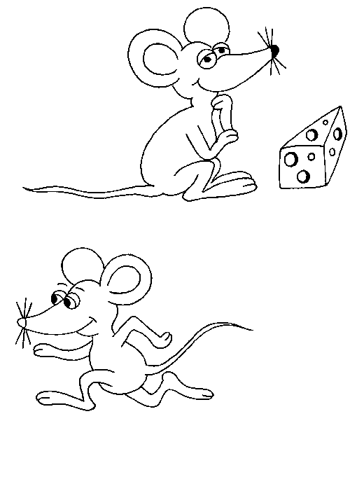 Dessin d'une souris à colorier