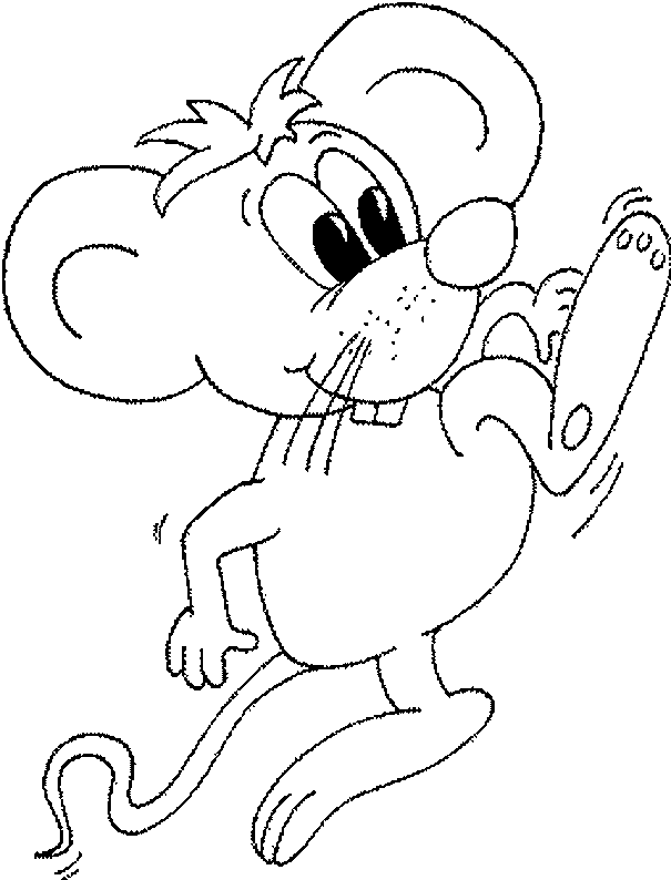 Dessin d'une souris à colorier