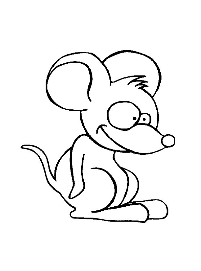Coloriage de souris à colorier pour enfants