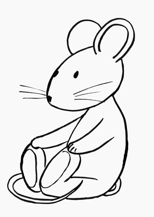 Coloriage simple de souris