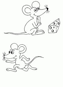 Coloriage de souris à imprimer