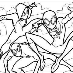 Coloriages de Spider-Man : Across the Spider-Verse à imprimer pour enfants