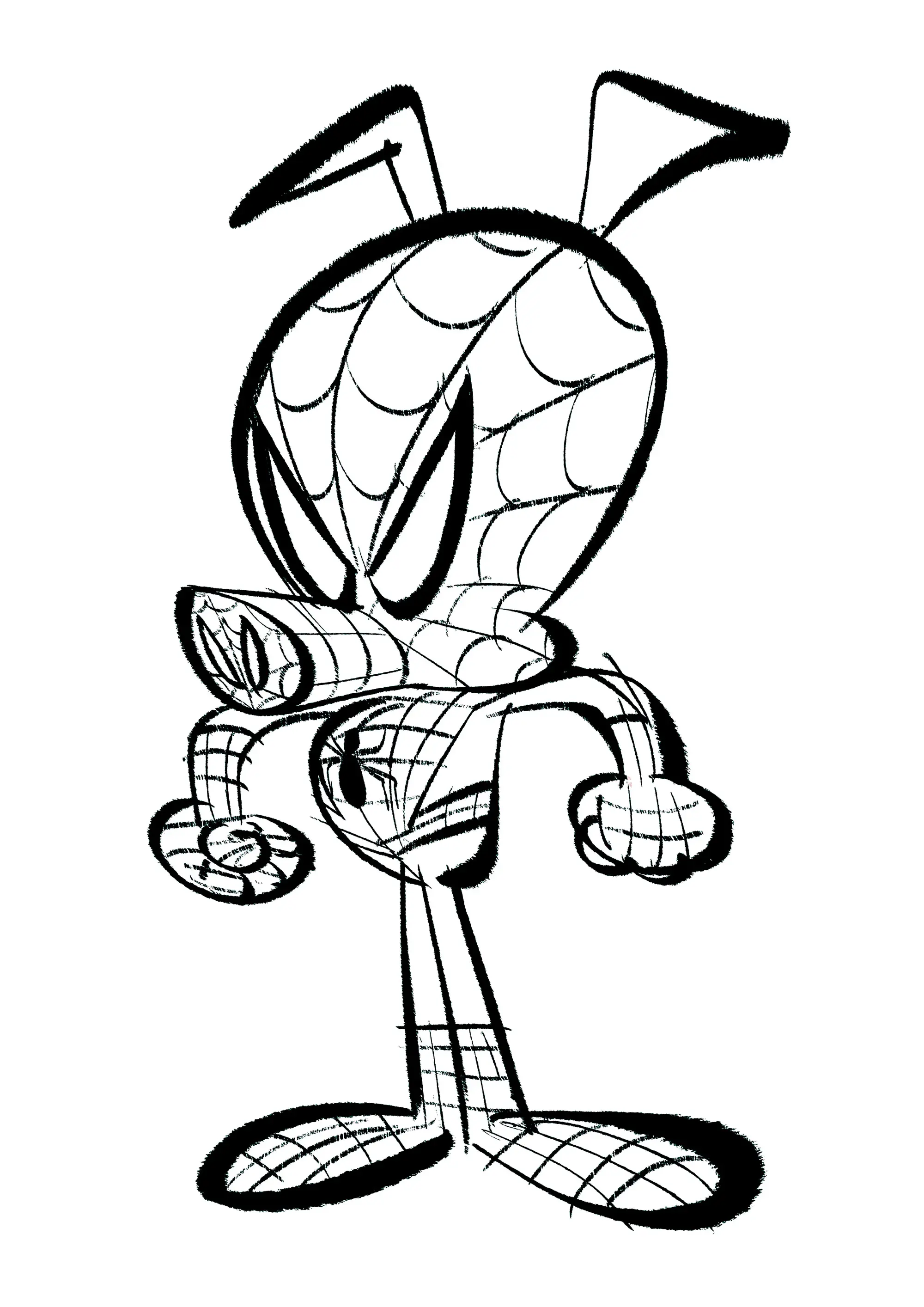 Spider Cochon dans Spider-Man New Generation (Coloriage de Spider-Man : New Generation à imprimer pour enfants)