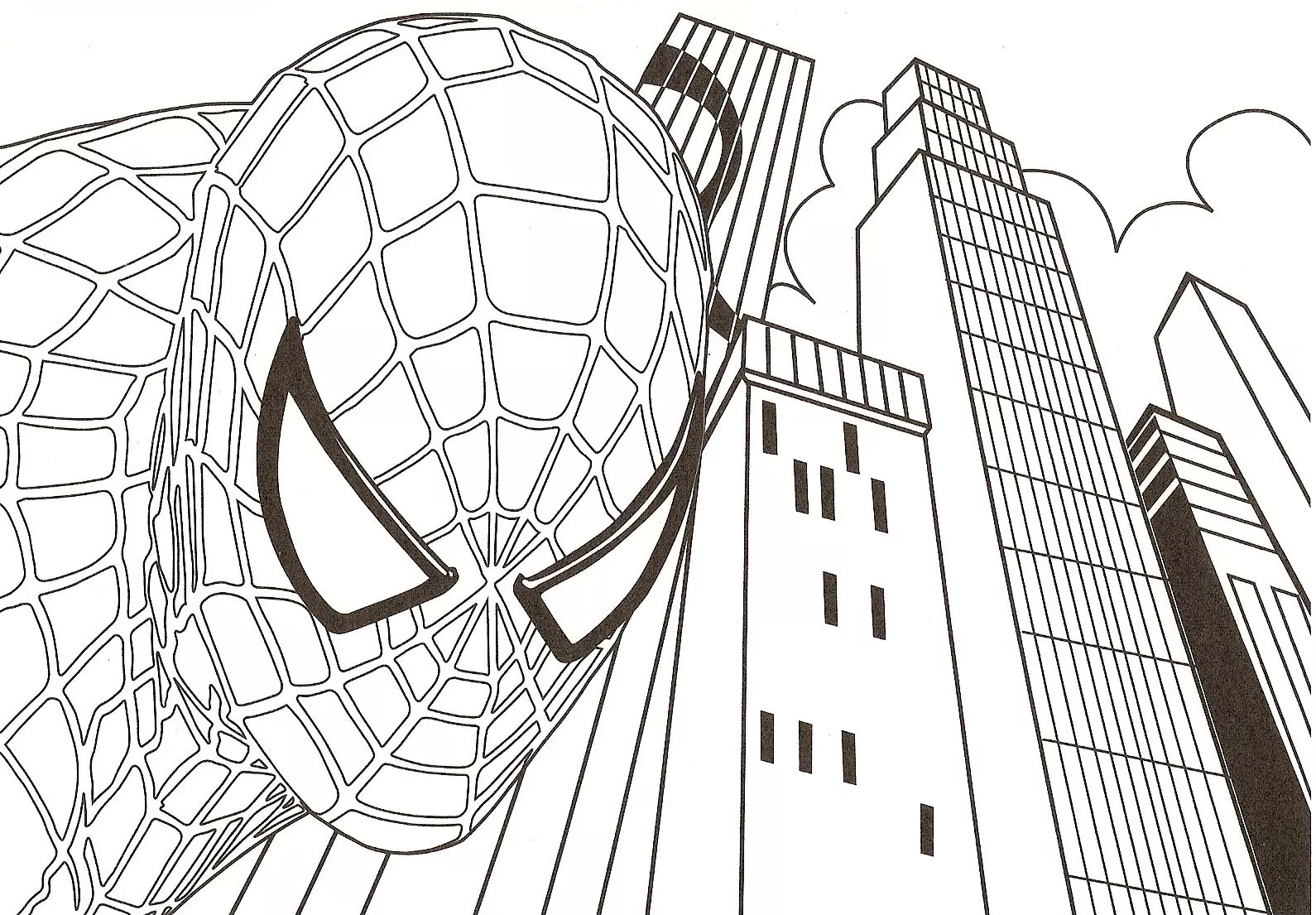 Coloriage de Spiderman à imprimer gratuitement (Spider-Man)