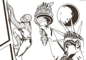 Coloriage de Spiderman à imprimer (Coloriage de Spider-Man)