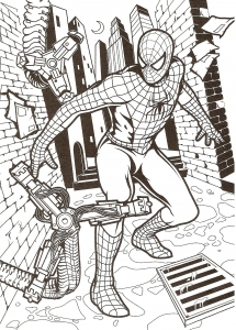 Coloriage de Spiderman pour enfants