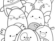 Coloriages Squishmallow faciles pour enfants