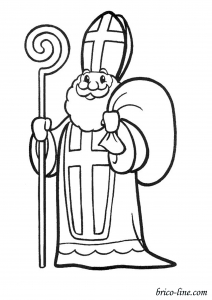 Coloriage de Saint Nicolas pour enfants