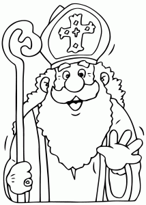 Coloriage de Saint Nicolas à colorier pour enfants