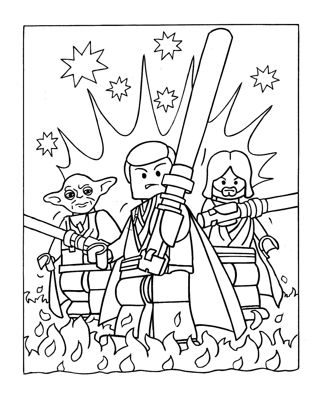 Coloriage des Lego Star Wars