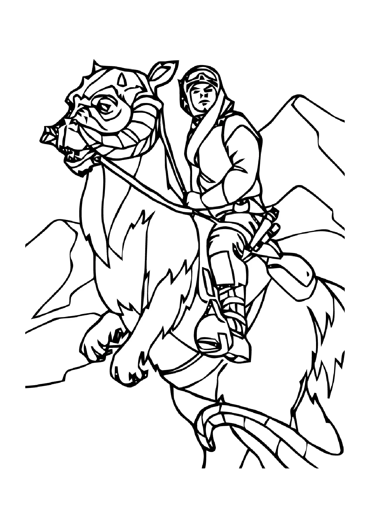 Luke Skywalker - L'Empire contre attaque (Coloriage de Star Wars à imprimer pour enfants)