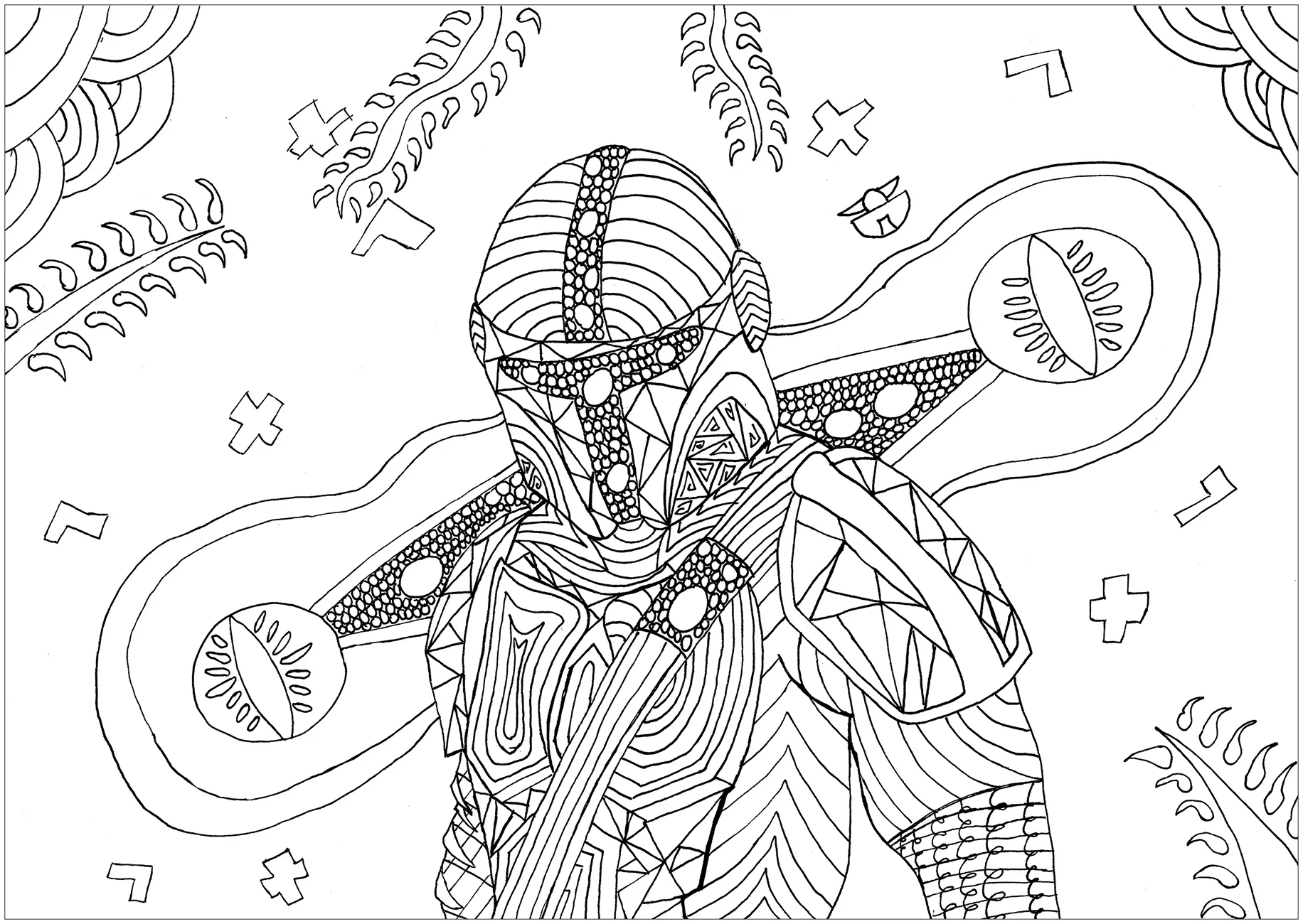 Le Mandalorien (Coloriage de Star Wars à imprimer pour enfants)