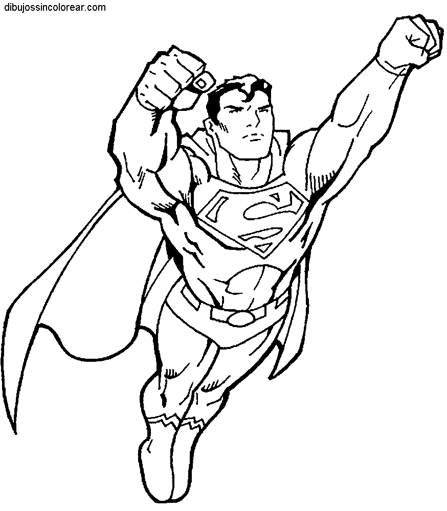 Coloriage simple de Superman à imprimer et colorier