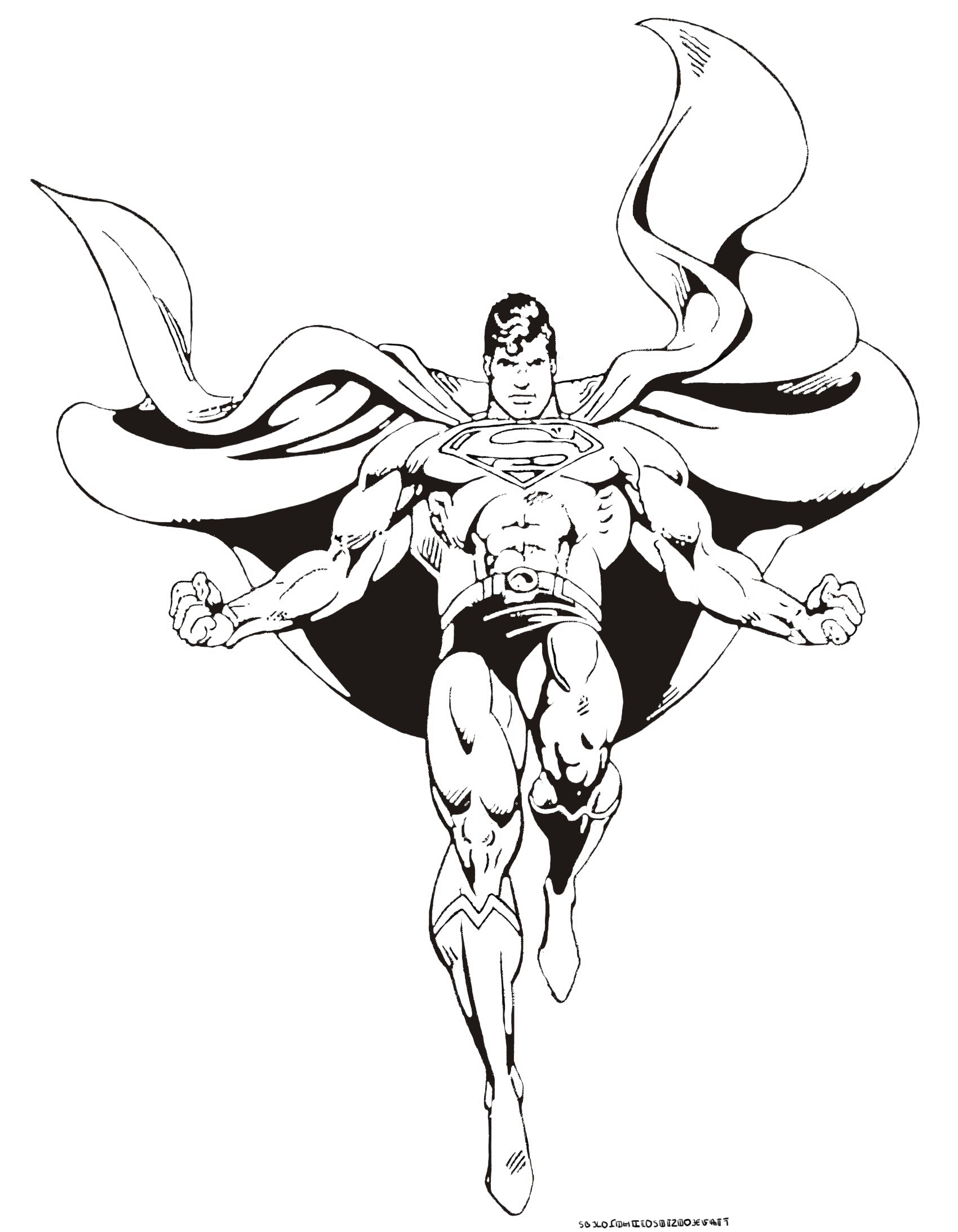 Superbe image de Superman à imprimer et colorier