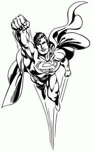 Coloriage de Superman gratuit à colorier