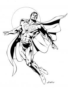 Coloriage de Superman à colorier pour enfants